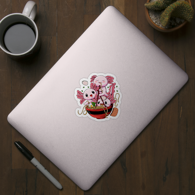 Ramen Axolotl by GoshWow®